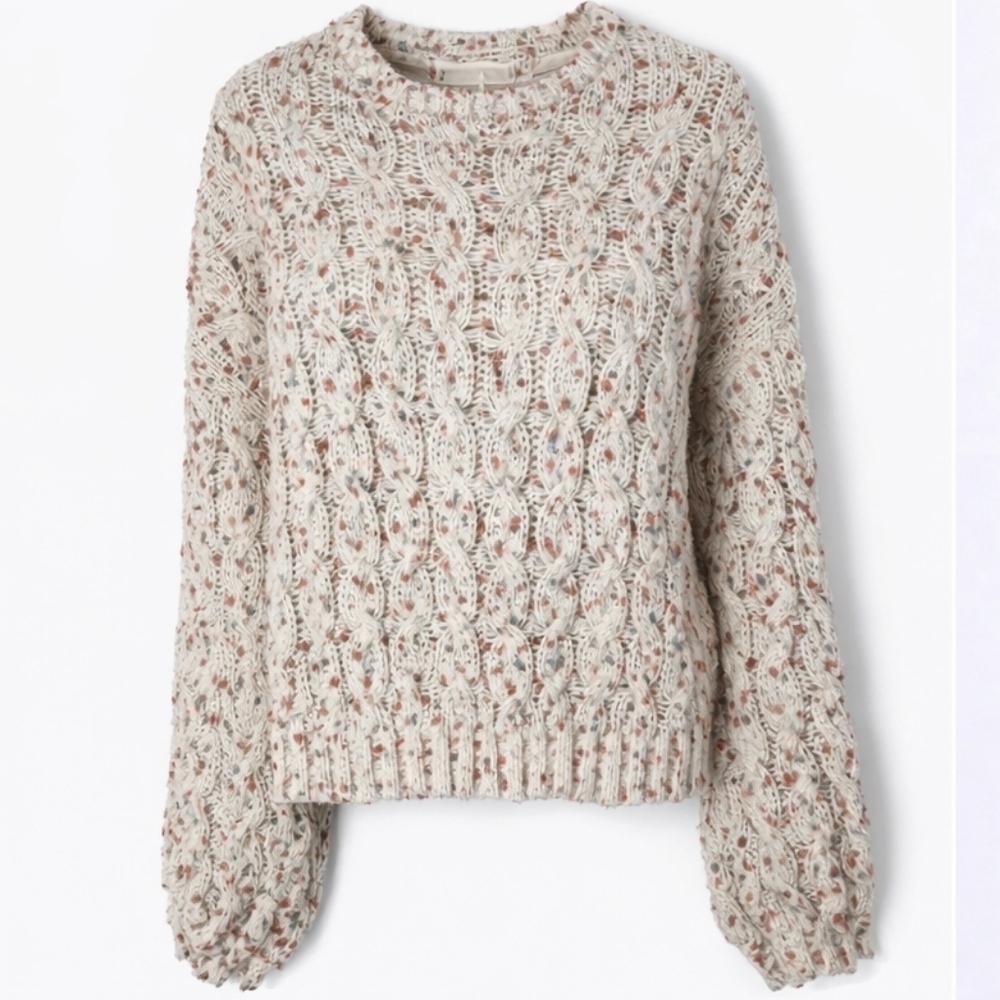 Moon & Madison Popcorn Chenille Knit Crew Neck Sweater - Picture 2 of 13
